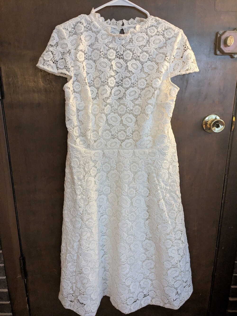 Modcloth Dress Happily Ever Laughter Lace Dress in White Size 1X